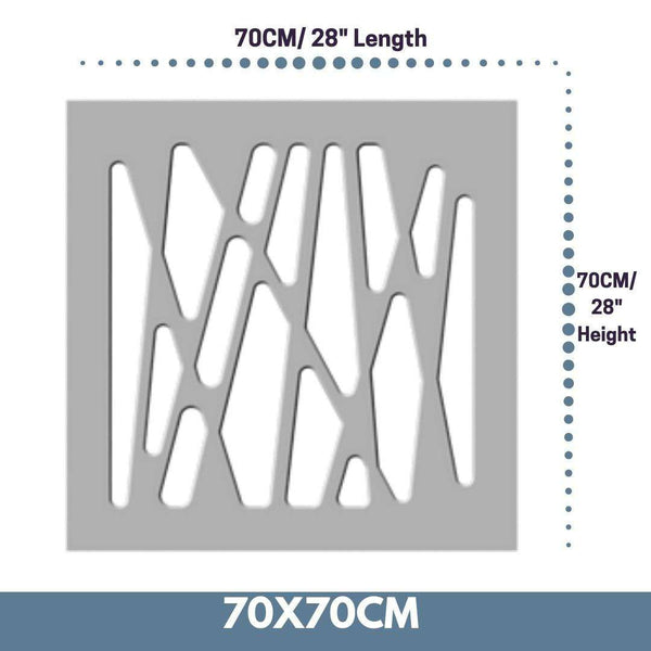 Radiator Heater Cover with Futuristic GEO Design WHITE 70 80 90 100 110 120 130 140 150 160 170 180-Distinct Designs (London) Ltd