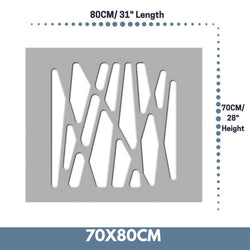 Radiator Heater Cover with Futuristic GEO Design WHITE 70 80 90 100 110 120 130 140 150 160 170 180-Distinct Designs (London) Ltd