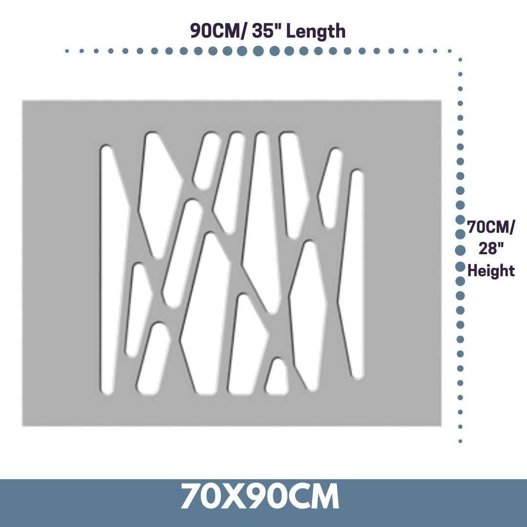 Radiator Heater Cover with Futuristic GEO Design WHITE 70 80 90 100 110 120 130 140 150 160 170 180-White-70x90cm-Distinct Designs (London) Ltd
