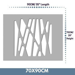 Radiator Heater Cover with Futuristic GEO Design WHITE 70 80 90 100 110 120 130 140 150 160 170 180-White-70x90cm-Distinct Designs (London) Ltd