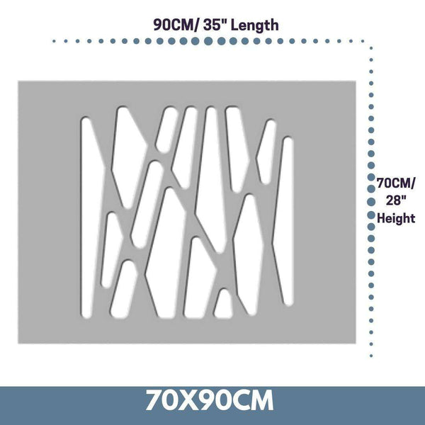 Radiator Heater Cover with Futuristic GEO Design WHITE 70 80 90 100 110 120 130 140 150 160 170 180-White-70x90cm-Distinct Designs (London) Ltd