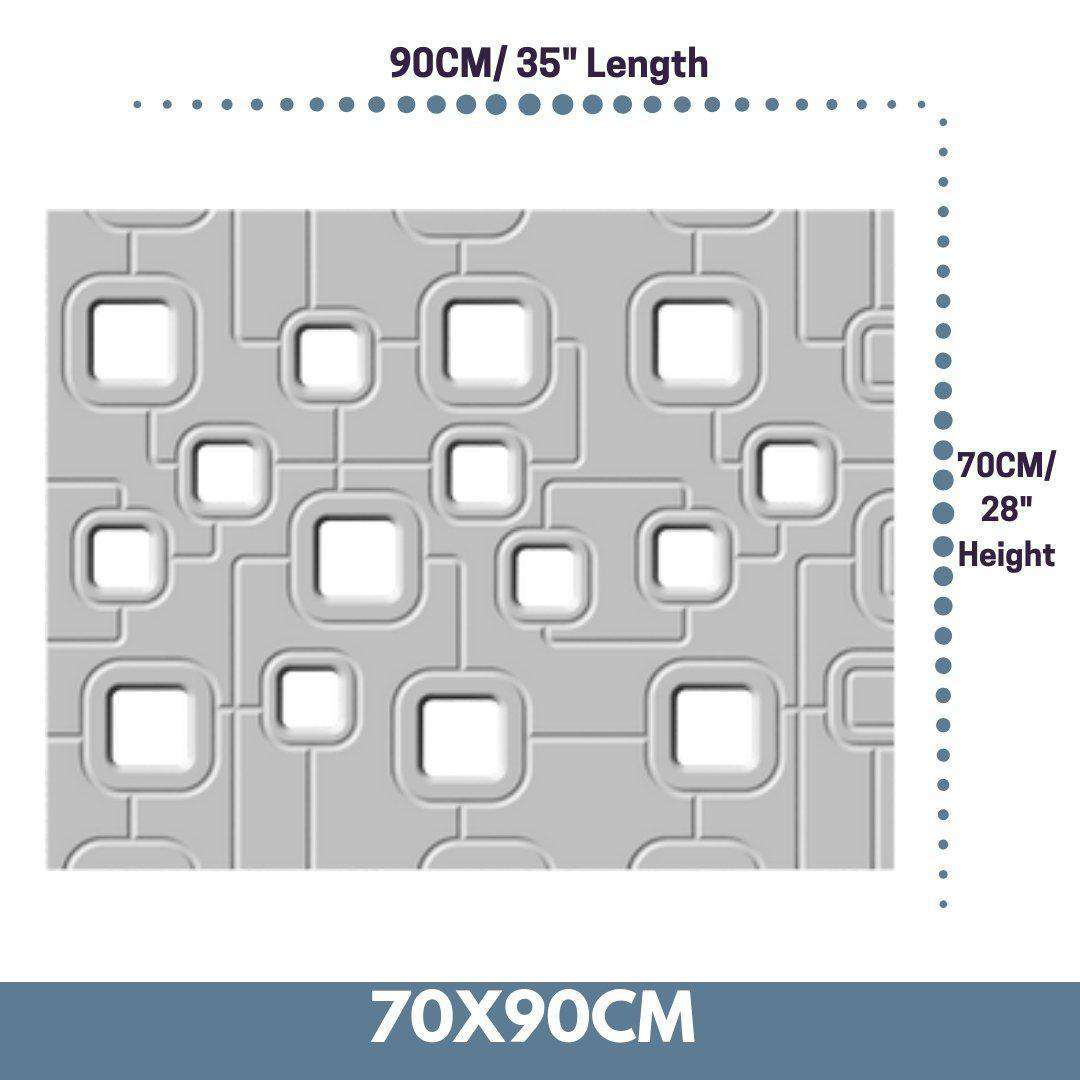 Bespoke Radiator Heater Cover geometric SATURN Design WHITE available in lengths from 70cm to 180cm-White-70x90cm-Distinct Designs (London) Ltd