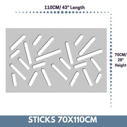 Modern Radiator Heater Cover STICKS Design White in 70 80 90 100 110 120 130 140 150 160 170 180cm-White-70x110cm-Distinct Designs (London) Ltd