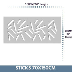 Modern Radiator Heater Cover STICKS Design White in 70 80 90 100 110 120 130 140 150 160 170 180cm-White-70x150cm-Distinct Designs (London) Ltd
