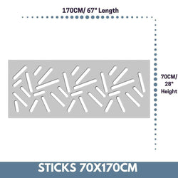 Modern Radiator Heater Cover STICKS Design White in 70 80 90 100 110 120 130 140 150 160 170 180cm-White-70x170cm-Distinct Designs (London) Ltd