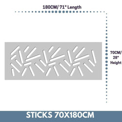 Modern Radiator Heater Cover STICKS Design White in 70 80 90 100 110 120 130 140 150 160 170 180cm-White-70x180cm-Distinct Designs (London) Ltd