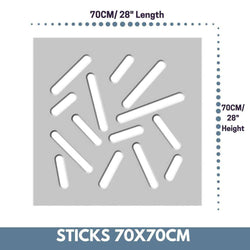 Modern Radiator Heater Cover STICKS Design White in 70 80 90 100 110 120 130 140 150 160 170 180cm-Distinct Designs (London) Ltd