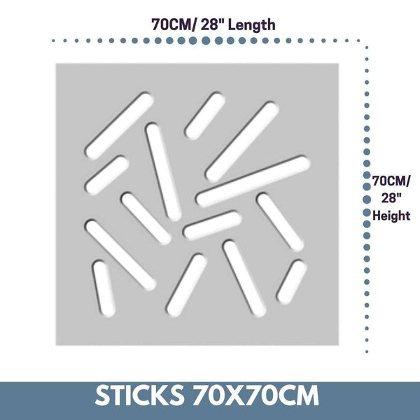 Modern Radiator Heater Cover STICKS Design White in 70 80 90 100 110 120 130 140 150 160 170 180cm-Distinct Designs (London) Ltd