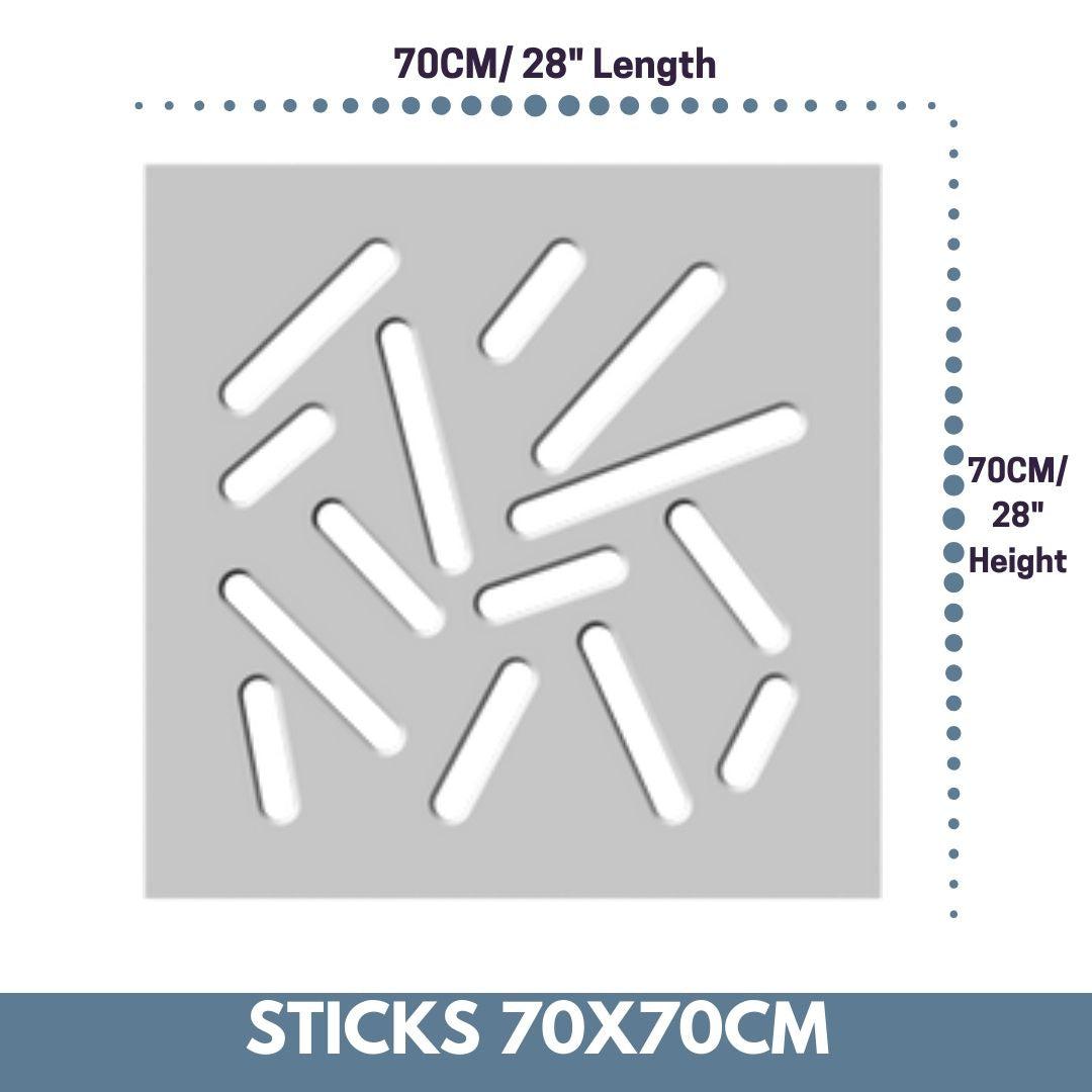 Modern Removable Radiator Cover with subtle STICKS Design HIGH GLOSS Finish & Colours-Distinct Designs (London) Ltd