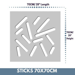 Modern Removable Radiator Cover with subtle STICKS Design HIGH GLOSS Finish & Colours-Distinct Designs (London) Ltd