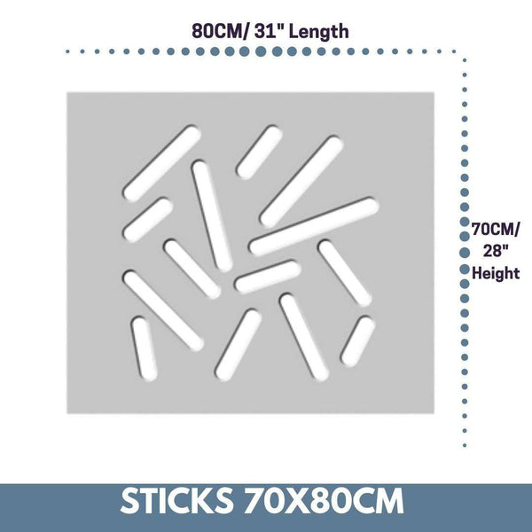 Modern Radiator Heater Cover STICKS Design White in 70 80 90 100 110 120 130 140 150 160 170 180cm-White-70x80cm-Distinct Designs (London) Ltd