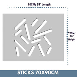 Modern Removable Radiator Cover Subtle STICKS WHITE 70 80 90 100 110 120 130 140 150 160 170 & 180cm-White-70x90cm-Distinct Designs (London) Ltd