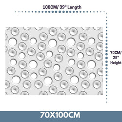 Custom-Made Removable Radiator Heater Cover with ultramodern MOON Design HIGH GLOSS Finish & Colours-White Gloss-70x100cm-Distinct Designs (London) Ltd
