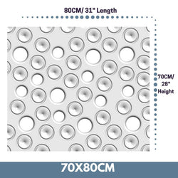 Custom-Made Removable Radiator Heater Cover with ultramodern MOON Design HIGH GLOSS Finish & Colours-White Gloss-70x80cm-Distinct Designs (London) Ltd
