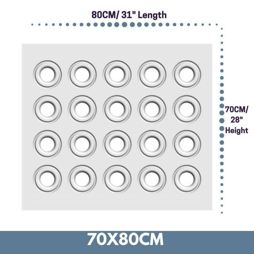 Made toMeasure Radiator Heater Cover RINGS Design WHITE 70 80 90 100 110 120 130 140 150 160 170 180-White-70x80cm-Distinct Designs (London) Ltd