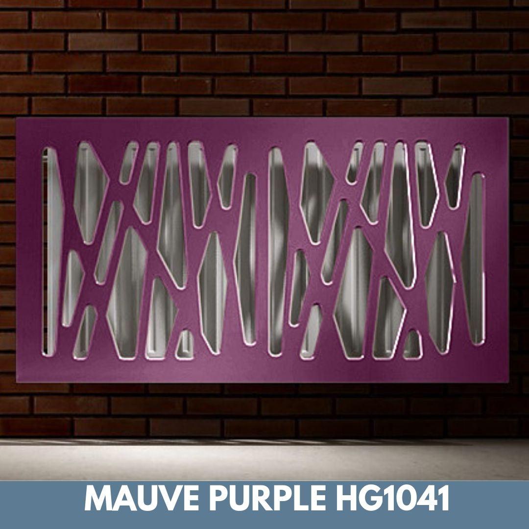 Stunning Removable Radiator Heater Cover with Futuristic GEO Design in HIGH GLOSS Finish & Colours-Mauve Purple-70x70cm-Distinct Designs (London) Ltd