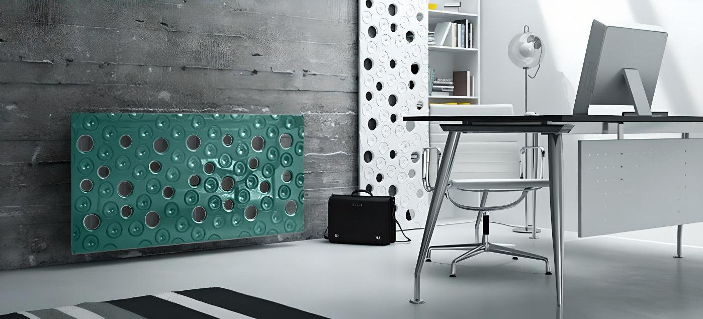 Custom-Made Floating Radiator Heater Cover with Decorative MOON Design SATIN MATT Finish-Distinct Designs (London) Ltd