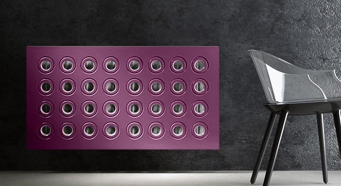 Modern Removable Radiator Heater Cover with Contemporary RINGS Design in GLOSS Finish & Colours-Distinct Designs (London) Ltd