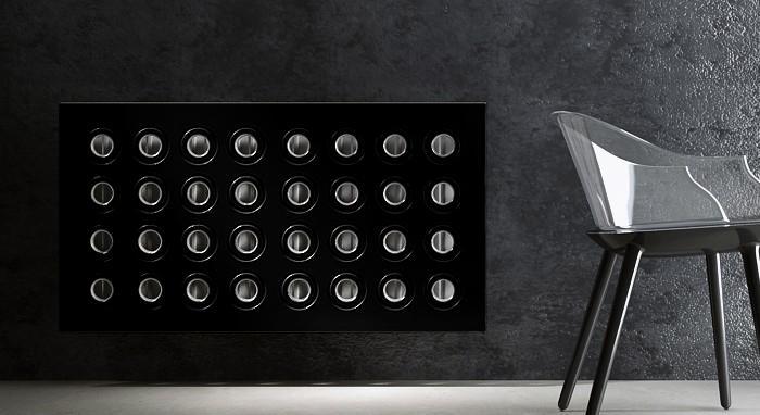 Modern Removable Radiator Heater Cover with Contemporary RINGS Design in GLOSS Finish & Colours-Distinct Designs (London) Ltd