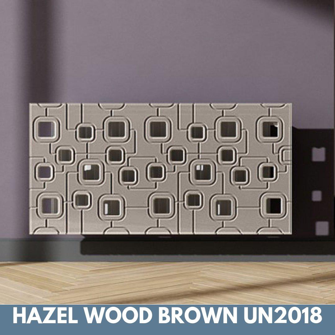 Bespoke Removable Radiator Heater Cover with geometric SATURN Design in SATIN MATT Finish & Colours-Light Wood-70x70cm-Distinct Designs (London) Ltd