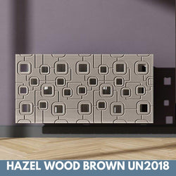 Bespoke Removable Radiator Heater Cover with geometric SATURN Design in SATIN MATT Finish & Colours-Light Wood-70x70cm-Distinct Designs (London) Ltd