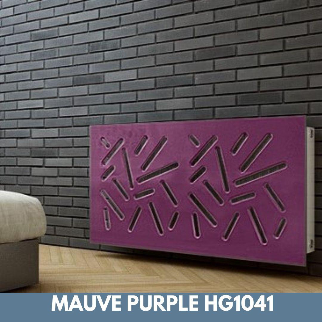 Modern Removable Radiator Cover with subtle STICKS Design HIGH GLOSS Finish & Colours-Mauve Purple-70x70cm-Distinct Designs (London) Ltd