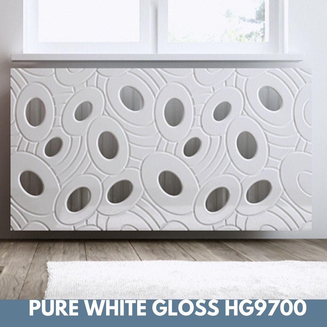 Sophisticated Removable Radiator Heater Cover with bold GALAXY Design HIGH GLOSS Finish & Colours-Distinct Designs (London) Ltd
