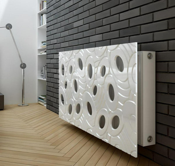 Designer Radiator Cover with Luxury GALAXY style WHITE 70 80 90 100 110 120 130 140 150 160 170 180-White Gloss-70x70cm-Distinct Designs (London) Ltd