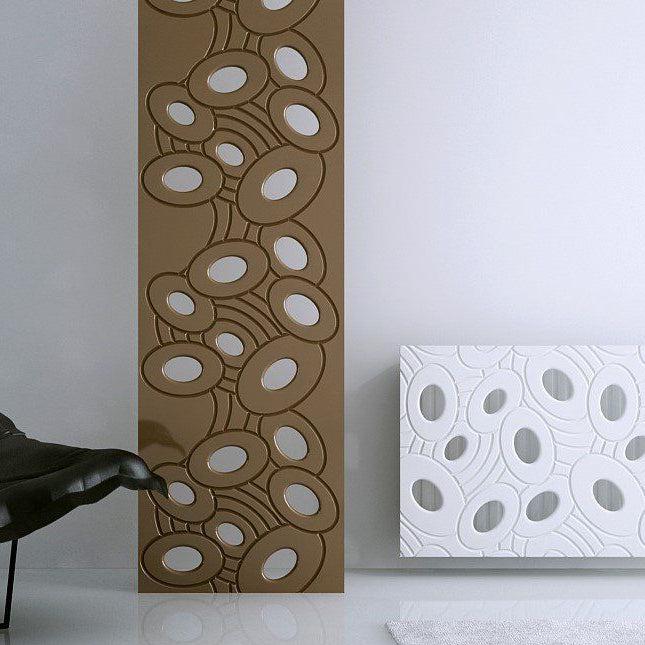 SALE Sophisticated Removable Radiator Heater Cover with bold GALAXY Design in GLOSS White-High Gloss White-70x70cm-Distinct Designs (London) Ltd