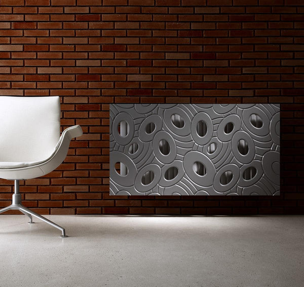 Designer Radiator Heater Cover with Luxury GALAXY Design SATIN MATT Finish-Slate Grey-70x70cm-Distinct Designs (London) Ltd