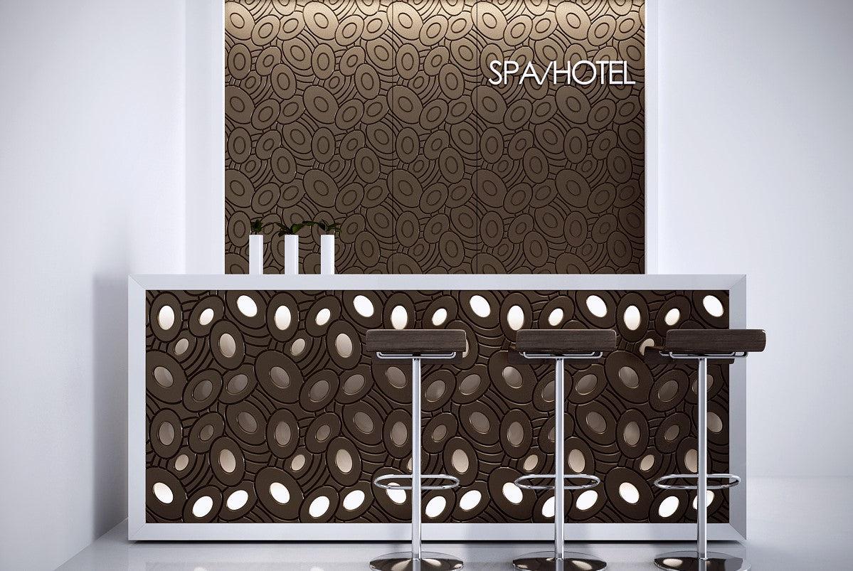 Decorative 3D Textured Feature Wall Panels with Modern Oversized DROP Design-LightGray-4 x 60x60cm / 23x23"-Distinct Designs (London) Ltd