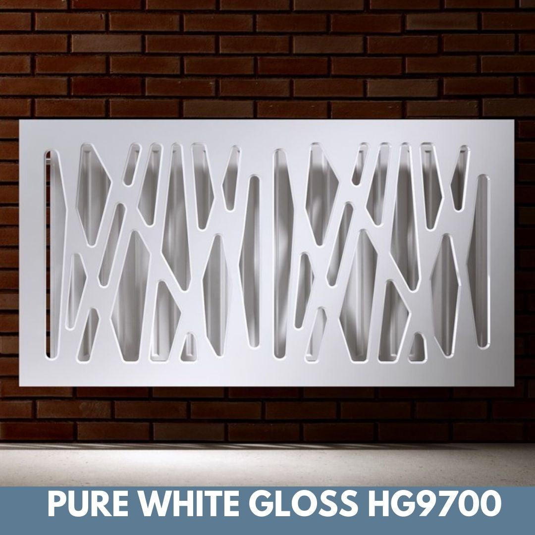 Stunning Removable Radiator Heater Cover with Futuristic GEO Design in HIGH GLOSS Finish & Colours-Distinct Designs (London) Ltd