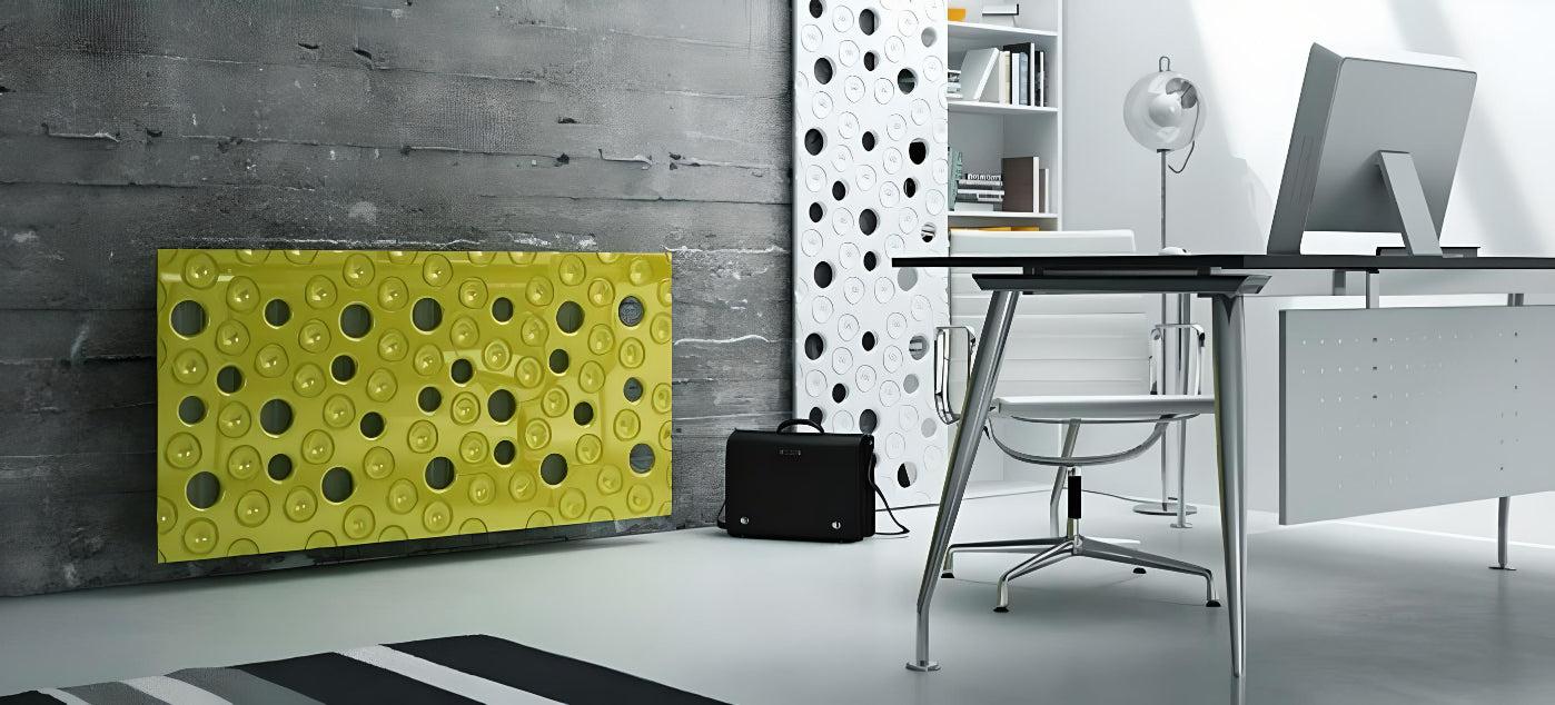 Custom-Made Floating Radiator Heater Cover with Decorative MOON Design HIGH GLOSS Finish-Distinct Designs (London) Ltd