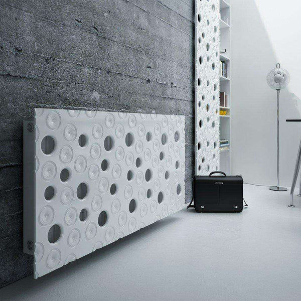 Custom-Made Floating Radiator Heater Cover with Decorative MOON Design HIGH GLOSS Finish-Distinct Designs (London) Ltd