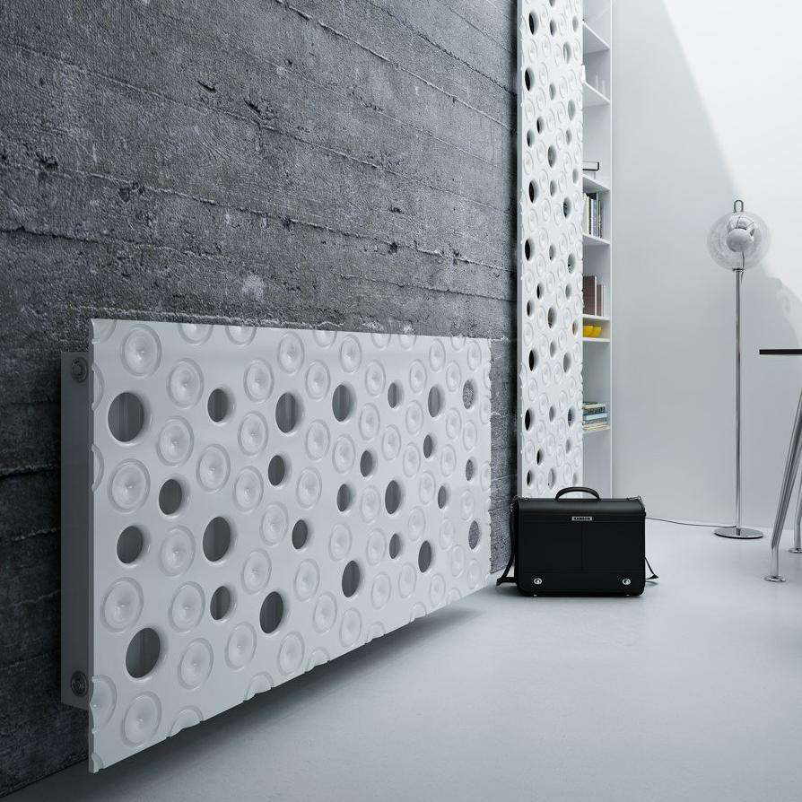 Custom-Made Floating Radiator Heater Cover with Decorative MOON Design SATIN MATT Finish-Distinct Designs (London) Ltd