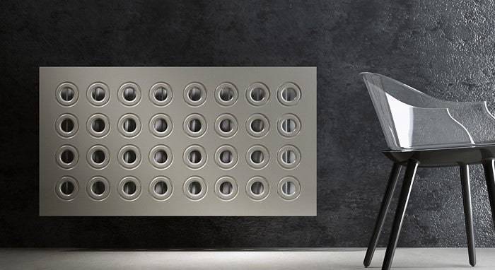 Made to Measure Radiator Heater Cover with Contemporary RINGS Design HIGH GLOSS Finish-Distinct Designs (London) Ltd