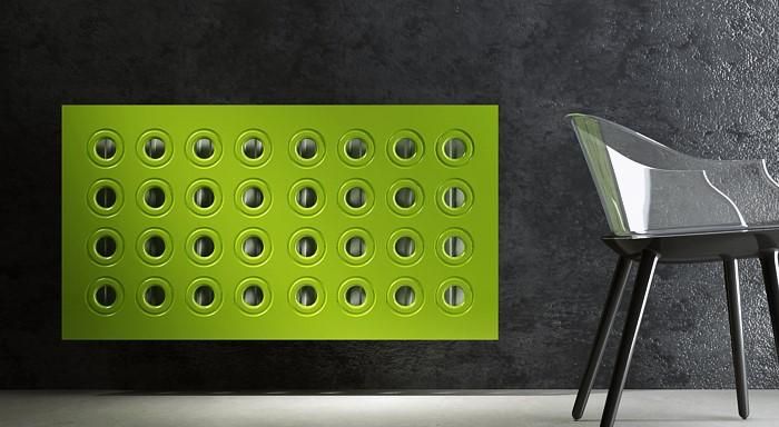 Modern Removable Radiator Heater Cover with Contemporary RINGS Design in GLOSS Finish & Colours-Distinct Designs (London) Ltd