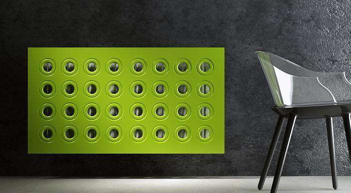 Made to Measure Radiator Heater Cover with Contemporary RINGS Design HIGH GLOSS Finish-Distinct Designs (London) Ltd