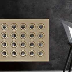 Made to Measure Radiator Heater Cover in GOLD Finish with Contemporary RINGS Design Pattern-Gold-70x70cm-Distinct Designs (London) Ltd