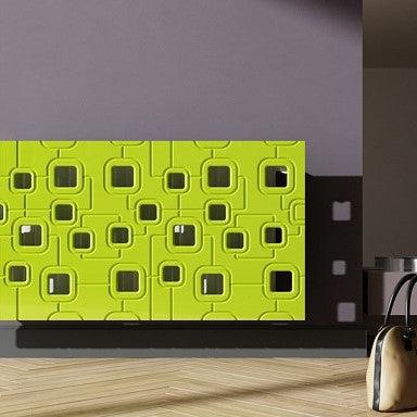 Bespoke Floating Radiator Heater Cover with geometric SATURN Design HIGH GLOSS Finish-Distinct Designs (London) Ltd