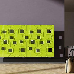 Bespoke Floating Radiator Heater Cover with geometric SATURN Design HIGH GLOSS Finish-Distinct Designs (London) Ltd