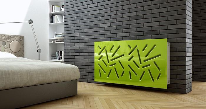 Modern Removable Radiator Cover with subtle STICKS Design HIGH GLOSS Finish & Colours-Distinct Designs (London) Ltd