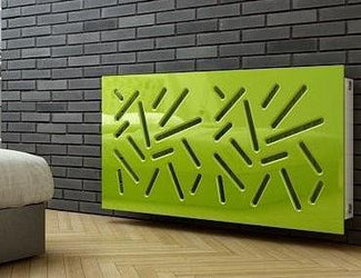 Modern Removable Radiator Cover with subtle STICKS Design HIGH GLOSS Finish & Colours-Distinct Designs (London) Ltd