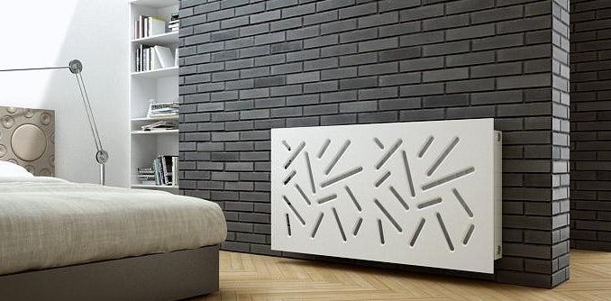 Modern Removable Radiator Cover Subtle STICKS WHITE 70 80 90 100 110 120 130 140 150 160 170 & 180cm-Distinct Designs (London) Ltd