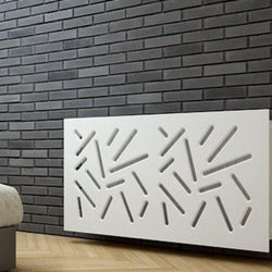 Modern Removable Radiator Cover Subtle STICKS WHITE 70 80 90 100 110 120 130 140 150 160 170 & 180cm-Distinct Designs (London) Ltd