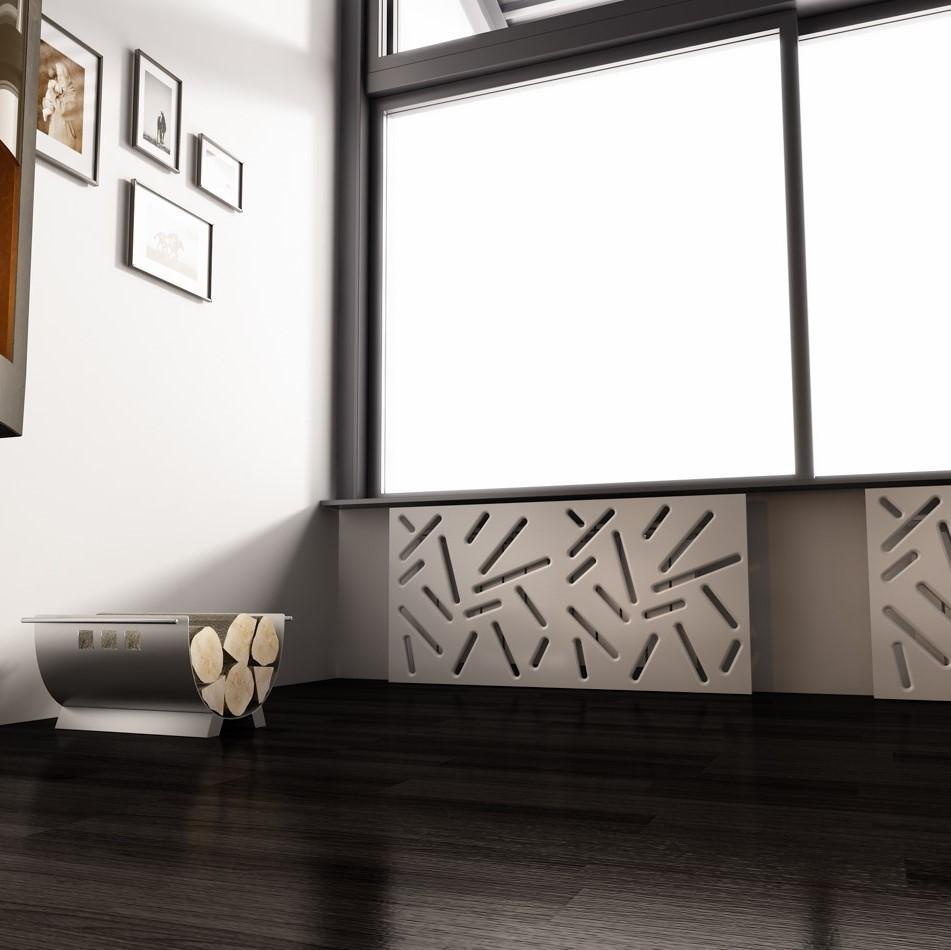 Modern Removable Radiator Cover with subtle STICKS Design HIGH GLOSS Finish & Colours-Distinct Designs (London) Ltd