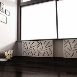 Modern Removable Radiator Cover Subtle STICKS WHITE 70 80 90 100 110 120 130 140 150 160 170 & 180cm-Distinct Designs (London) Ltd