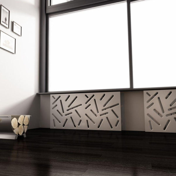 Modern Removable Radiator Cover Subtle STICKS WHITE 70 80 90 100 110 120 130 140 150 160 170 & 180cm-Distinct Designs (London) Ltd