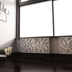 Modern Radiator Heater Cover STICKS Design White in 70 80 90 100 110 120 130 140 150 160 170 180cm-Distinct Designs (London) Ltd