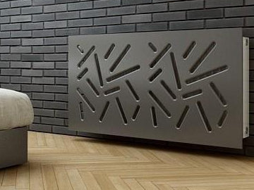 Modern Removable Radiator Cover with subtle STICKS Design in SATIN MATT Finish & Colours-Distinct Designs (London) Ltd